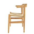 Modern Hans Wegner wood paper rope seat chair